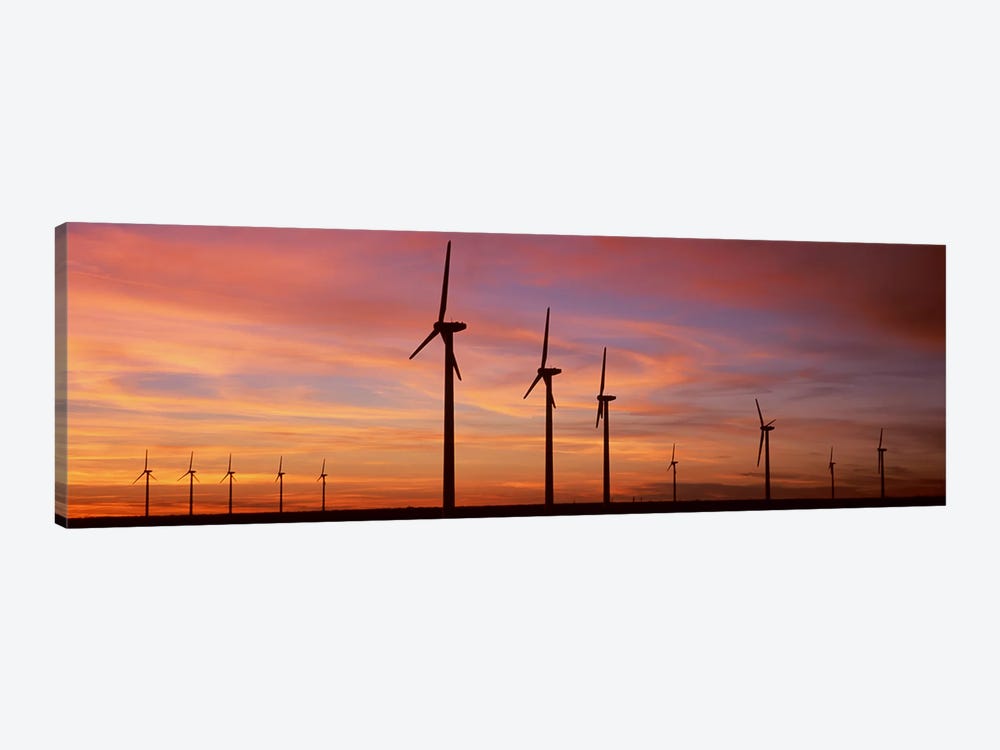 Wind Turbine In The Barren Landscape, Brazos, Texas, USA by Panoramic Images 1-piece Canvas Print