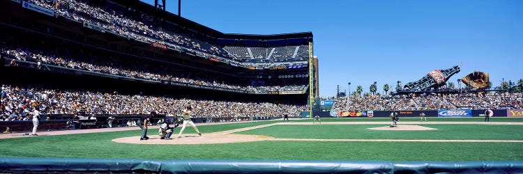 USA, California, San Francisco, SBC Ballpark, Spectator watching the baseball game in the stadium