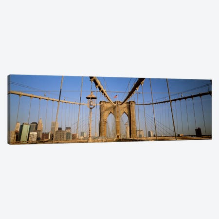 USA, New York State, New York City, Brooklyn Bridge at dawn Canvas Print #PIM4673} by Panoramic Images Canvas Wall Art