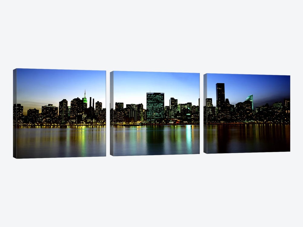 Skyscrapers In A City, NYC, New York City, New York State, USA by Panoramic Images 3-piece Art Print