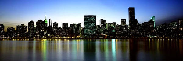 New York City Skylines: Skyscrapers In A City, NYC, New York City, New York State, USA by Panoramic Images