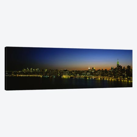 Illuminated Cityscape, New York City, New York, USA Canvas Print #PIM4675} by Panoramic Images Canvas Print