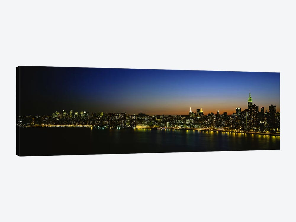 Illuminated Cityscape, New York City, New York, USA by Panoramic Images 1-piece Canvas Artwork
