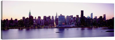 USANew York State, New York City, Skyscrapers in a city Canvas Art Print - Urban River, Lake & Waterfront Art