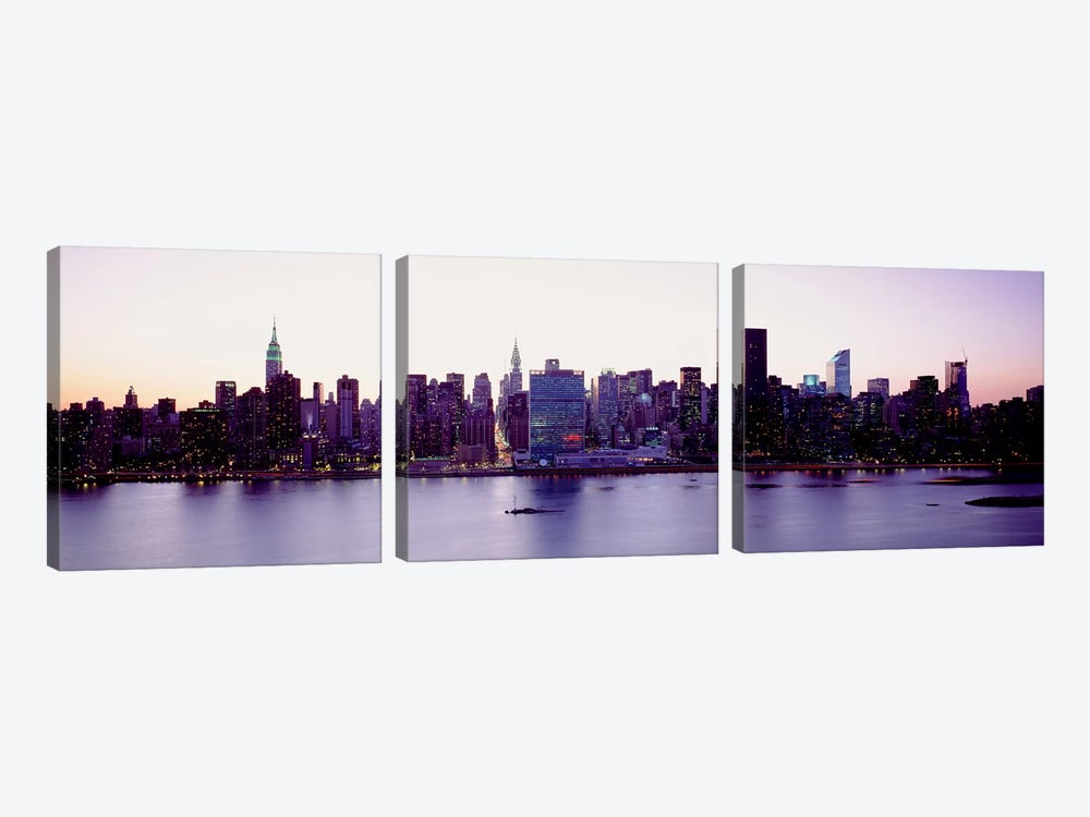 USANew York State, New York City, Skyscrapers in a city by Panoramic Images 3-piece Canvas Artwork