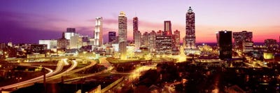 NightAtlanta, Georgia, USA by Panoramic Images canvas print