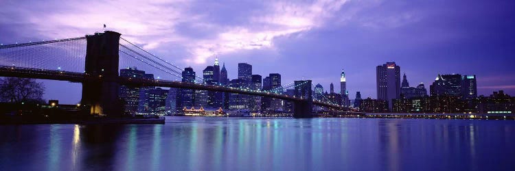 Skyscrapers In A City, Brooklyn Bridge, NYC, New York City, New York State, USA by Panoramic Images wall art