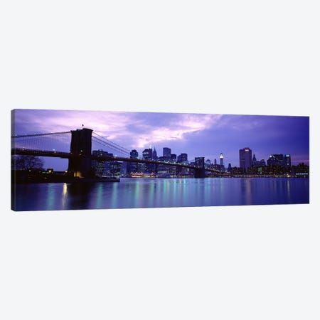 Skyscrapers In A City, Brooklyn Bridge, NYC, New York City, New York State, USA Canvas Print #PIM4681} by Panoramic Images Canvas Art Print