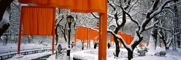 Manhattan: USANew York, New York City, Central Park, People walking in the The Gates by Panoramic Images
