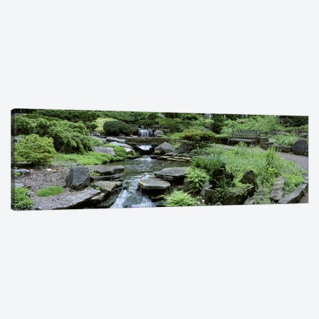 River Flowing Through A Forest, Inniswood Metro Gardens, Columbus, Ohio, USA Canvas Print #PIM4685} by Panoramic Images Canvas Artwork