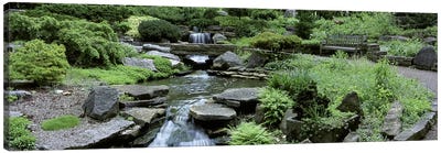 River Flowing Through A Forest, Inniswood Metro Gardens, Columbus, Ohio, USA Canvas Art Print - River, Creek & Stream Art
