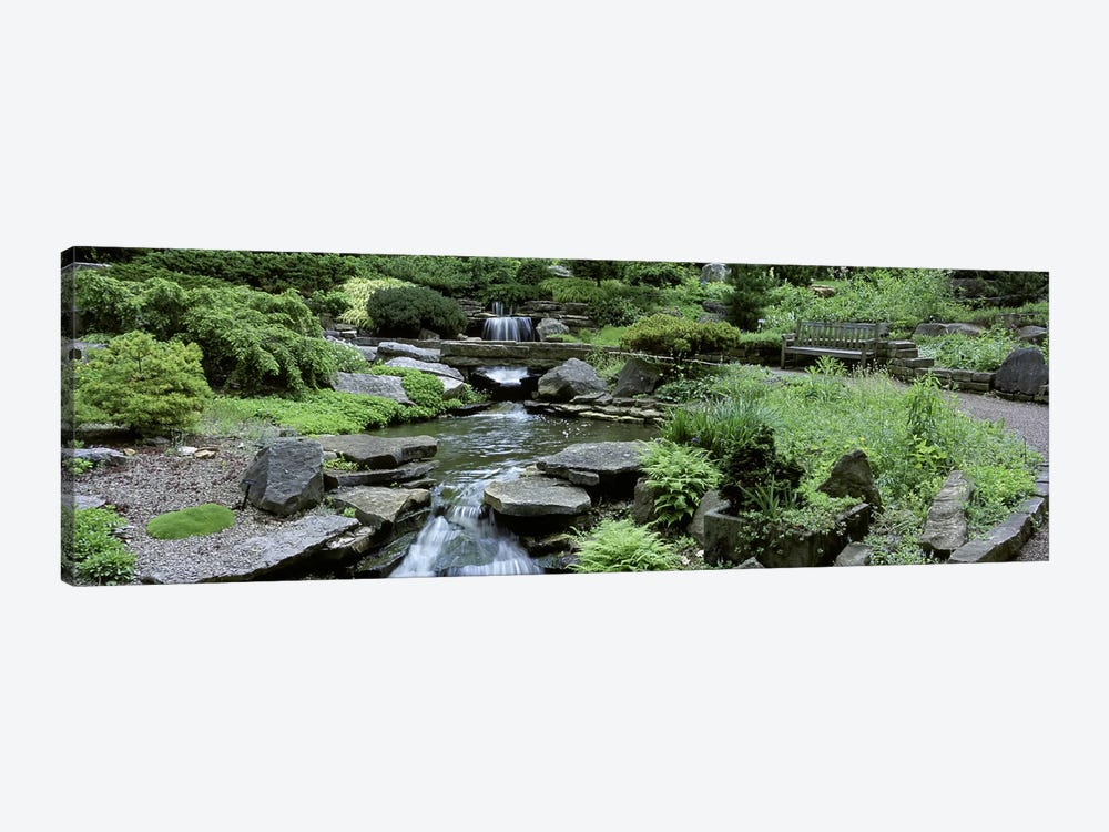 River Flowing Through A Forest, Inniswood Metro Gardens, Columbus, Ohio, USA by Panoramic Images 1-piece Canvas Print