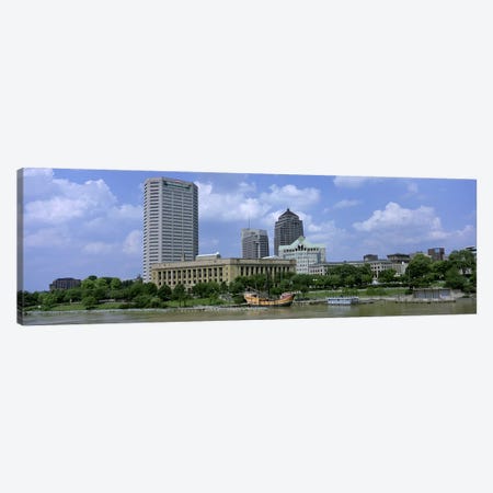 USA, Ohio, Columbus, Cloud over tall building structures Canvas Print #PIM4686} by Panoramic Images Canvas Artwork