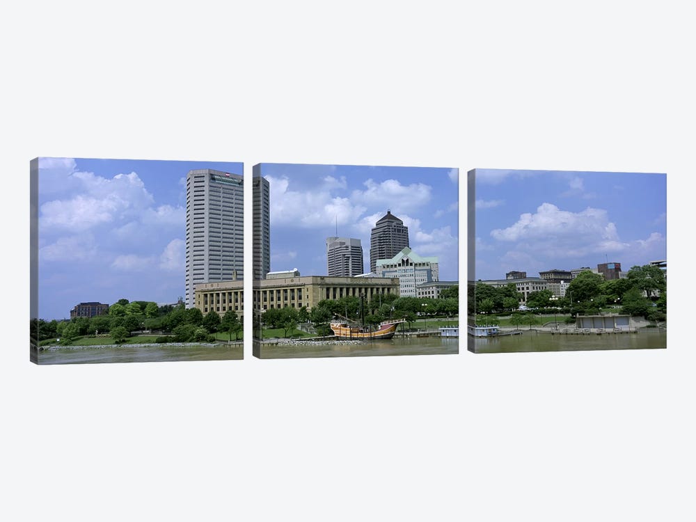 USA, Ohio, Columbus, Cloud over tall building structures by Panoramic Images 3-piece Canvas Artwork