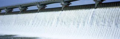 USA, Ohio, Columbus, Big Walnut Creek, Low angle view of a Dam by Panoramic Images canvas print