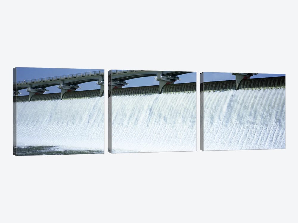 USA, Ohio, Columbus, Big Walnut Creek, Low angle view of a Dam by Panoramic Images 3-piece Canvas Art Print