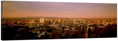 USA, Washington, Spokane, Cliff Park, High angle view of buildings in a city Canvas Art Print