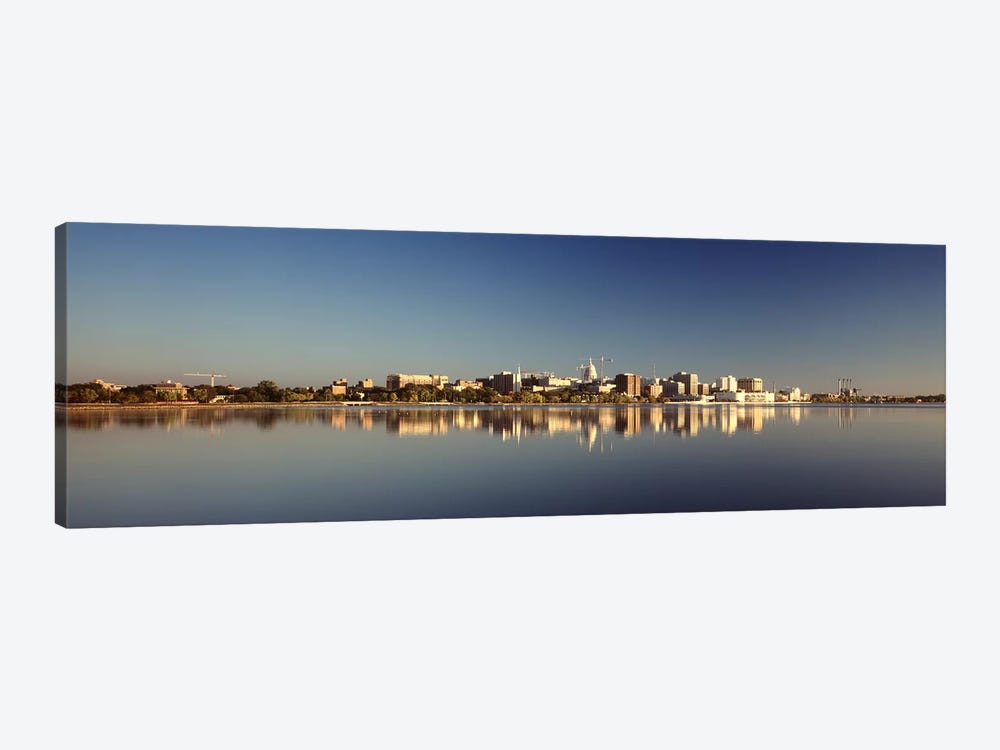 USA, Wisconsin, Madison, Lake Monona, City on a waterfront by Panoramic Images 1-piece Canvas Art