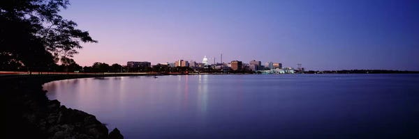 Wisconsin: Buildings Along A Lake, Lake Monona, Madison, Wisconsin, USA by Panoramic Images