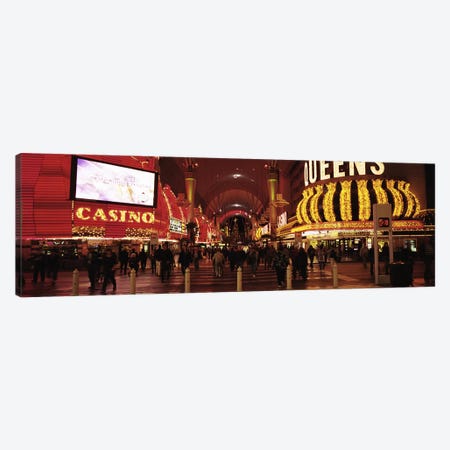 USA, Nevada, Las Vegas, The Fremont Street, Large group of people at a market street Canvas Print #PIM4697} by Panoramic Images Art Print