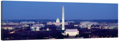 High angle view of a cityWashington DC, USA Canvas Art Print - Washington Monument