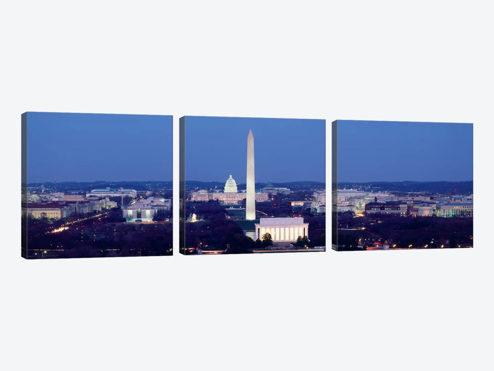 High angle view of a cityWashington DC, USA by Panoramic Images 3-piece Canvas Art