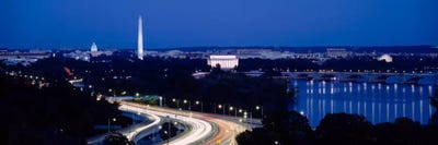 Traffic on the roadWashington Monument, Washington DC, USA by Panoramic Images multi panel art