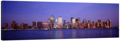 Skyscrapers in a city, Manhattan, New York City, New York, USA Canvas Art Print - New York Art