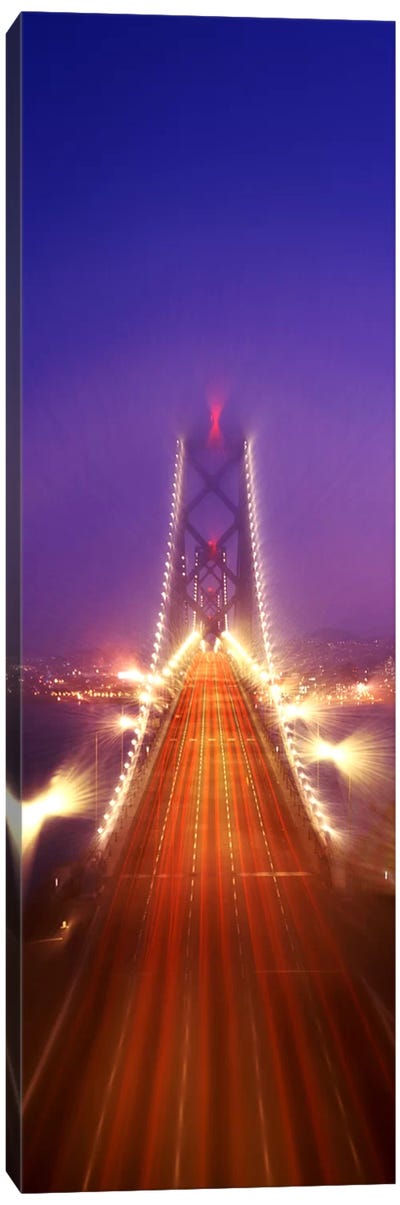 High angle view of suspension bridgeOakland Bay Bridge, San Francisco, California, USA Canvas Art Print