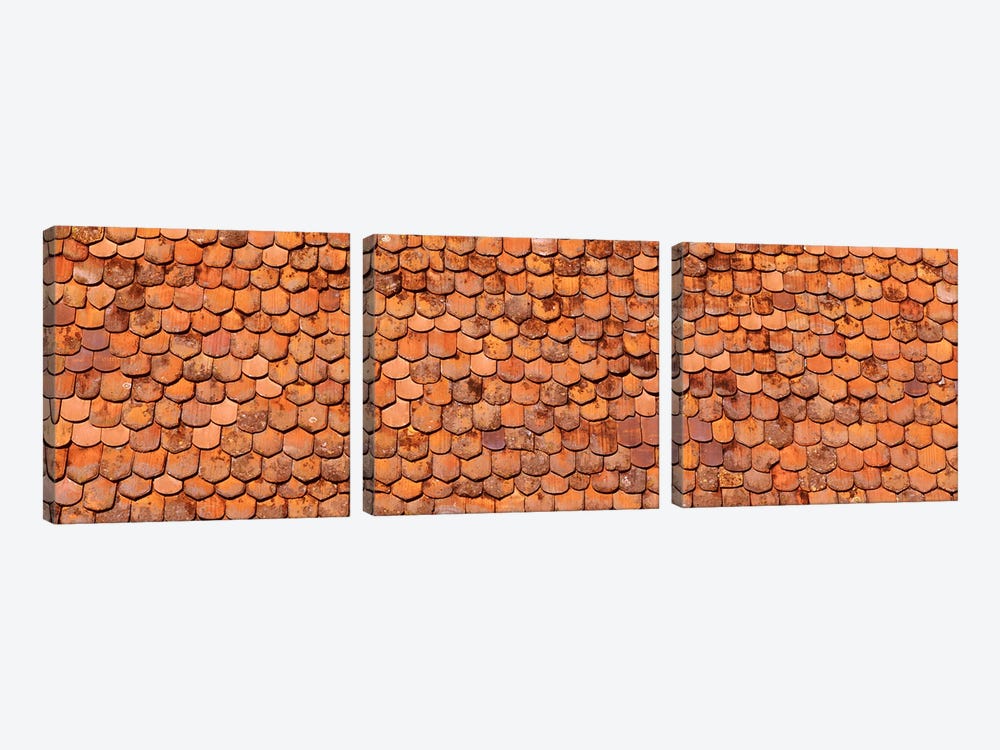 Close-Up Of Old Roof Tiles, Rothenburg ob der Tauber, Germany by Panoramic Images 3-piece Art Print