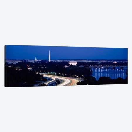 Traffic on the roadWashington Monument, Washington DC, USA Canvas Print #PIM470} by Panoramic Images Canvas Print