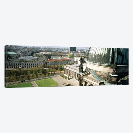 High angle view of a formal garden in front of a church, Berlin Dome, Altes Museum, Berlin, Germany Canvas Print #PIM4711} by Panoramic Images Canvas Print
