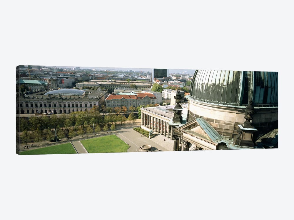 High angle view of a formal garden in front of a church, Berlin Dome, Altes Museum, Berlin, Germany by Panoramic Images 1-piece Canvas Art Print