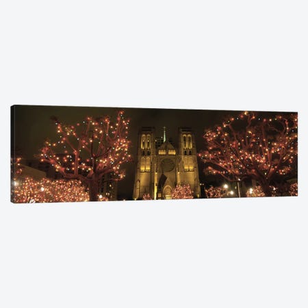 Facade Of A Church, Grace Cathedral, San Francisco, California, USA Canvas Print #PIM4714} by Panoramic Images Canvas Wall Art