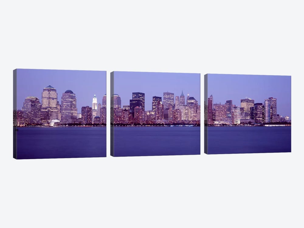 Skyscrapers in a city, Manhattan, New York City, New York, USA #2 by Panoramic Images 3-piece Canvas Artwork