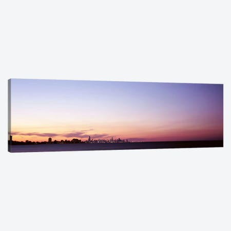Skyscrapers At Dusk, Chicago, Illinois, USA Canvas Print #PIM4733} by Panoramic Images Canvas Art Print