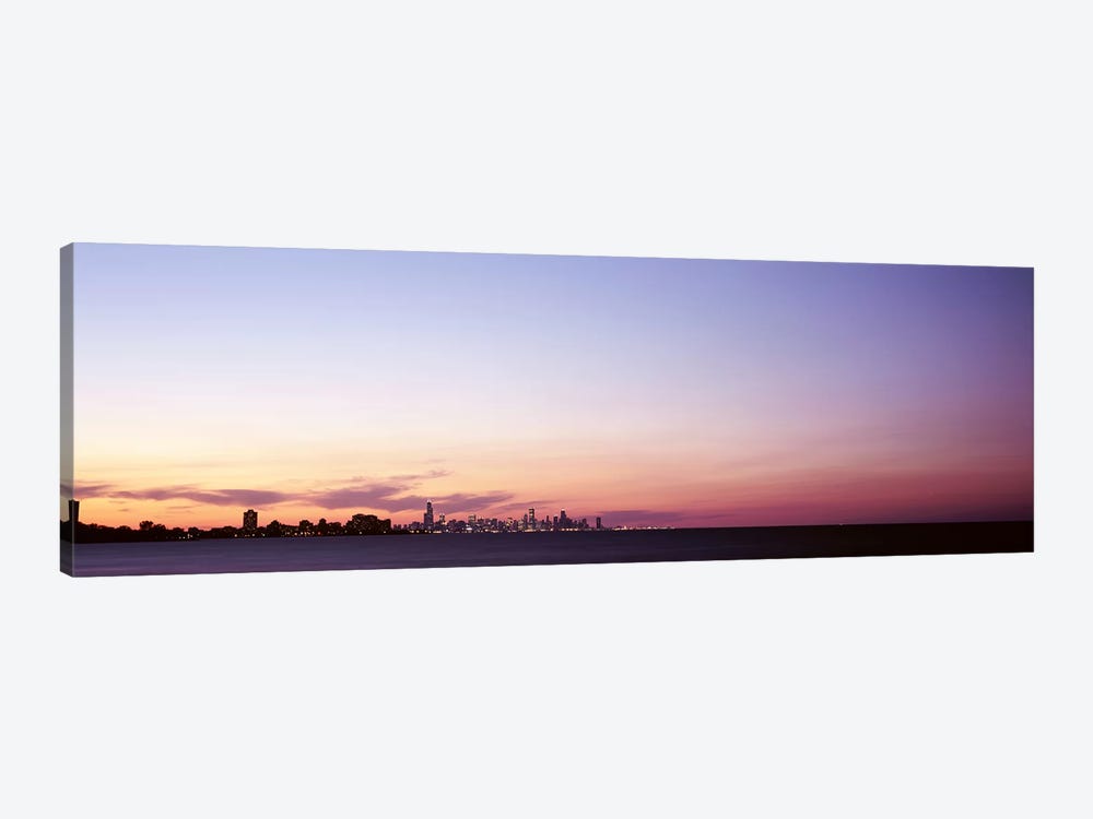 Skyscrapers At Dusk, Chicago, Illinois, USA by Panoramic Images 1-piece Canvas Print