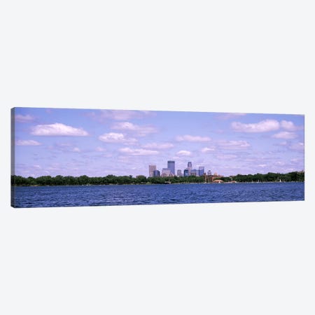 Skyscrapers in a city, Chain Of Lakes Park, Minneapolis, Minnesota, USA Canvas Print #PIM4734} by Panoramic Images Canvas Wall Art