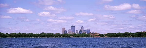 Minnesota: Skyscrapers in a city, Chain Of Lakes Park, Minneapolis, Minnesota, USA by Panoramic Images