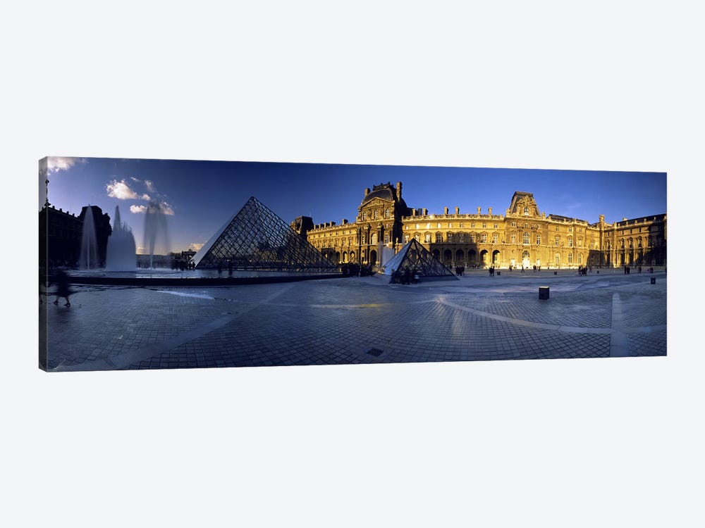 Sun Shining On The Richelieu Wing, Musee du Louvre, Paris, France by Panoramic Images 1-piece Canvas Artwork