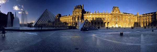 The Louvre Museum: Sun Shining On The Richelieu Wing, Musee du Louvre, Paris, France by Panoramic Images