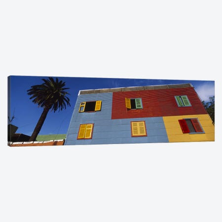 Brightly Colored Siding And Shutters, La Boca Barrio, Buenos Aires, Argentina Canvas Print #PIM4753} by Panoramic Images Art Print