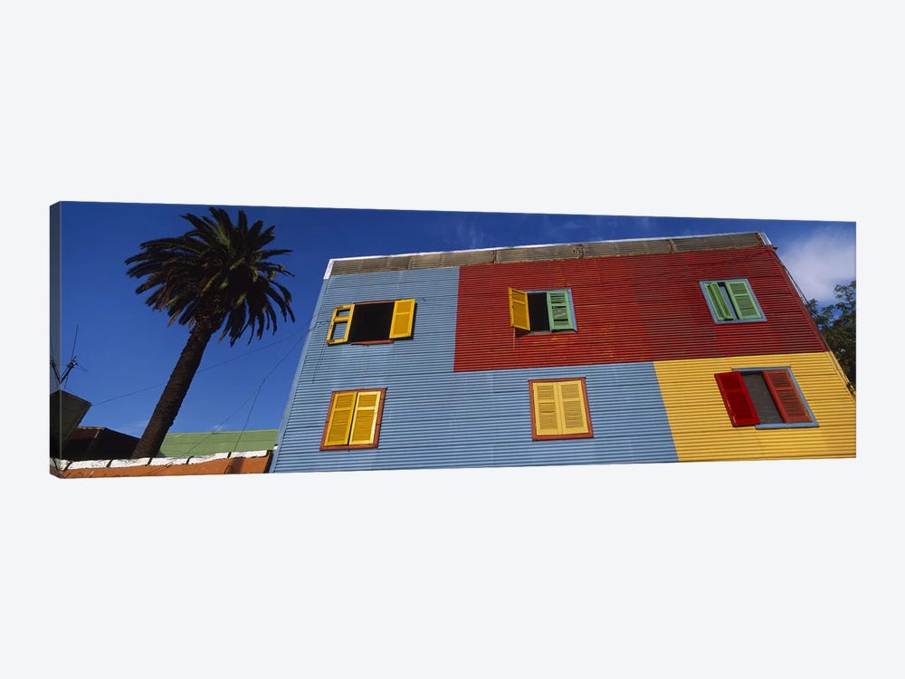 Brightly Colored Siding And Shutters, La Boca Barrio, Buenos Aires, Argentina by Panoramic Images 1-piece Canvas Art Print