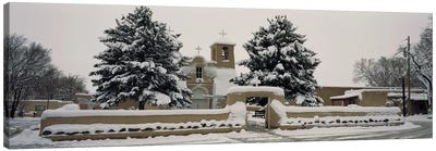 Facade of a church, San Francisco de Asis Church, Ranchos de Taos, Taos, New Mexico, USA Canvas Art Print