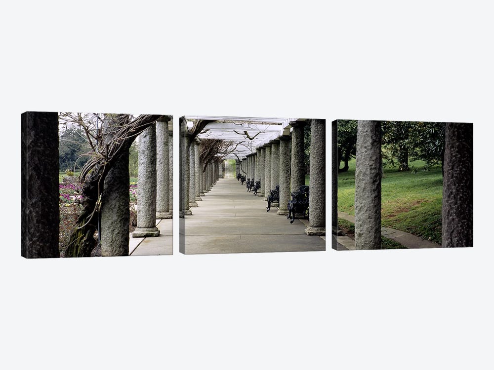 Pergola Colonnades, Italian Garden, Maymont Estate, Richmond, Virginia, USA by Panoramic Images 3-piece Canvas Print