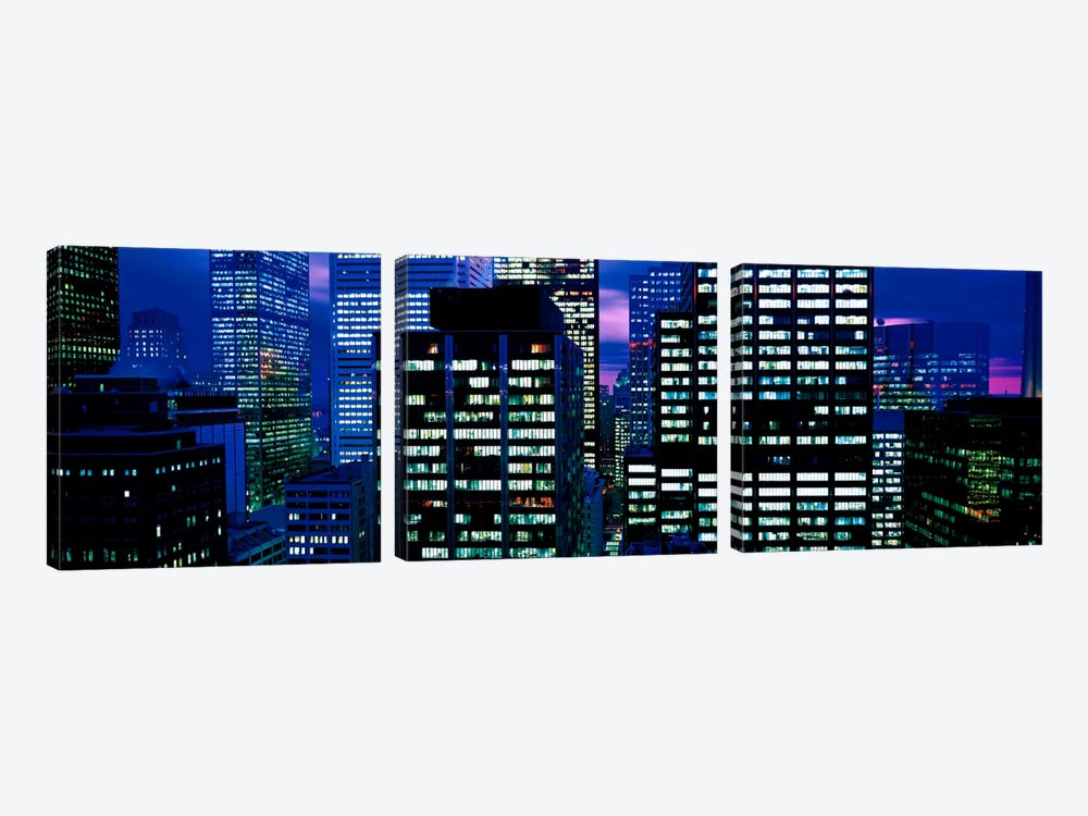 Downtown buildings Toronto Ontario Canada by Panoramic Images 3-piece Canvas Artwork