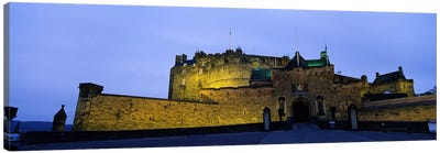 An Illuminated Edinburgh Castle At Night, Edinburgh, Scotland, United Kingdom Canvas Art Print - Scotland Art