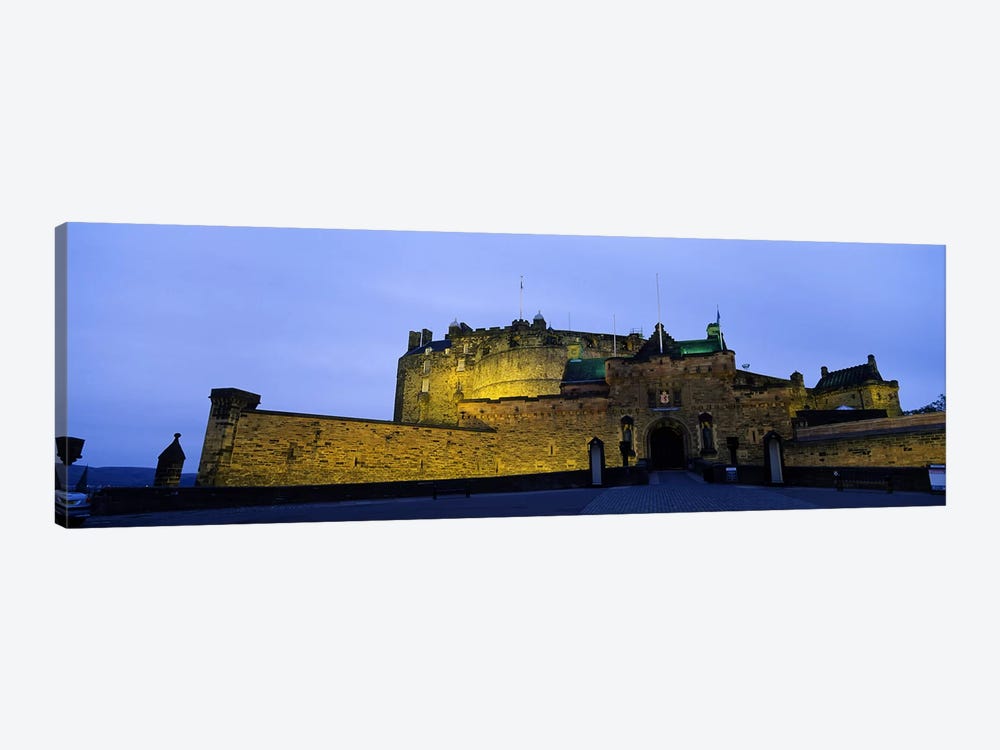 An Illuminated Edinburgh Castle At Night, Edinburgh, Scotland, United Kingdom by Panoramic Images 1-piece Canvas Wall Art