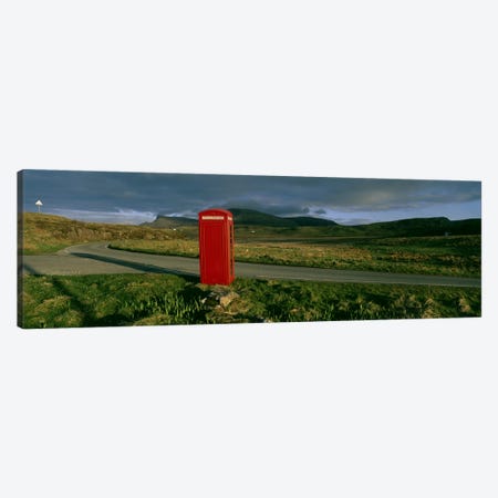 Red Telephone Booth, Isle Of Skye, Inner Hebrides, Scotland, United Kingdom Canvas Print #PIM4779} by Panoramic Images Canvas Art Print