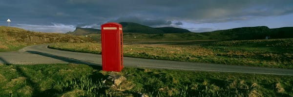 Skye: Red Telephone Booth, Isle Of Skye, Inner Hebrides, Scotland, United Kingdom by Panoramic Images